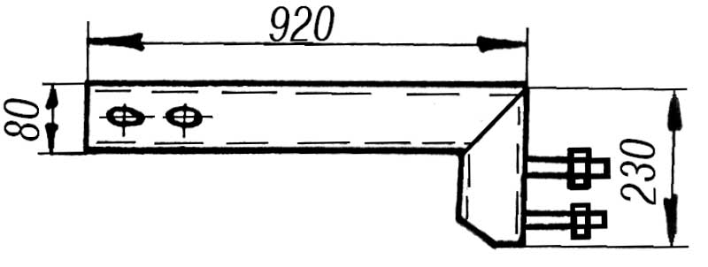 Распорка кабельростов Р20 - габаритная схема